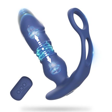 Premium 3-in-1 Wellness Massager with 12 Comfort Modes - Blue, Without Lubrication Kit