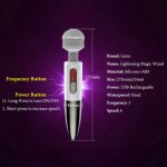 Leten Lightning Powerful Magic Wand Vibrator with LCD Control - Image 8